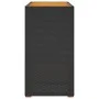 Mesa auxiliar jardín tapa madera ratán PE negro 100x40x75 cm de , Mesas de jardín - Ref: Foro24-366306, Precio: 111,45 €, Des...