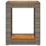 Mesa auxiliar jardín tapa madera ratán PE gris 60x40x75 cm by , Garden tables - Ref: Foro24-366304, Price: 84,70 €, Discount: %
