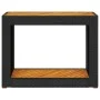 Mesa auxiliar jardín tapa madera ratán PE negro 100x40x75 cm de , Mesas de jardín - Ref: Foro24-366306, Precio: 111,45 €, Des...