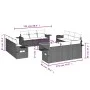 Set de sofás de jardín y cojines 13 pzas ratán sintético negro by , Modular outdoor sofas - Ref: Foro24-3224494, Price: 1,00 ...