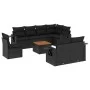 Set de sofás de jardín 8 piezas y cojines ratán sintético negro by , Modular outdoor sofas - Ref: Foro24-3224655, Price: 635,...