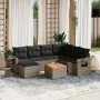 Set de sofás de jardín 8 pzas y cojines ratán sintético gris by , Modular outdoor sofas - Ref: Foro24-3224681, Price: 457,25 ...