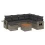 Set de sofás de jardín 8 pzas y cojines ratán sintético gris by , Modular outdoor sofas - Ref: Foro24-3224681, Price: 457,25 ...