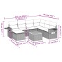 Gartensofagarnitur 8-teilig mit grauen Polstern aus synthetischem Rattan von , Modulare Sofas für den Außenbereich - Ref: For...