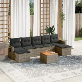 Set de sofás de jardín 8 pzas y cojines ratán sintético gris by , Modular outdoor sofas - Ref: Foro24-3224695, Price: 419,11 ...