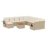 Set de sofás de jardín 12 pzas y cojines ratán sintético marrón by , Modular outdoor sofas - Ref: Foro24-3224861, Price: 763,...