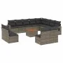 Set sofás de jardín con cojines 13 piezas ratán sintético gris by , Modular outdoor sofas - Ref: Foro24-3224814, Price: 780,4...