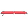 Folding red steel sun lounger by vidaXL, Loungers - Ref: Foro24-47756, Price: 56,29 €, Discount: %