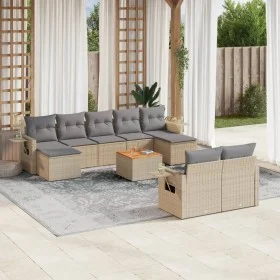 Gartensofa-Set mit 10-teiligen beigen Kissen aus synthetischem Rattan. von , Modulare Sofas für den Außenbereich - Ref: Foro2...