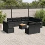 Set de sofás de jardín y cojines 13 pzas ratán sintético negro by , Modular outdoor sofas - Ref: Foro24-3224809, Price: 843,9...