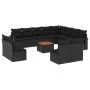 Set de sofás de jardín y cojines 13 pzas ratán sintético negro by , Modular outdoor sofas - Ref: Foro24-3224809, Price: 843,9...