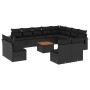 Set de sofás de jardín y cojines 13 pzas ratán sintético negro by , Modular outdoor sofas - Ref: Foro24-3224809, Price: 827,7...