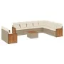 Set de sofás de jardín 11pzas con cojines ratán sintético beige by , Garden sets - Ref: Foro24-3227801, Price: 737,97 €, Disc...