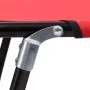Folding red steel sun lounger by vidaXL, Loungers - Ref: Foro24-47756, Price: 56,29 €, Discount: %