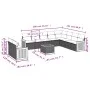 Gartensofa-Set 11-teilig mit beigen Polstern aus synthetischem Rattan von , Gartensets - Ref: Foro24-3227801, Preis: 740,28 €...