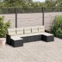 Set de comedor de jardín 7 pzas y cojines ratán sintético negro by , Garden sets - Ref: Foro24-3226231, Price: 354,58 €, Disc...