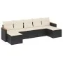 Set de comedor de jardín 7 pzas y cojines ratán sintético negro by , Garden sets - Ref: Foro24-3226231, Price: 366,96 €, Disc...