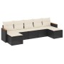 Set de comedor de jardín 7 pzas y cojines ratán sintético negro by , Garden sets - Ref: Foro24-3226231, Price: 354,58 €, Disc...