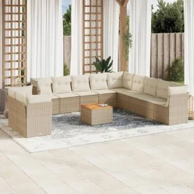 Set de sofás de jardín 12 pzas y cojines ratán sintético marrón by , Garden sets - Ref: Foro24-3256058, Price: 844,50 €, Disc...