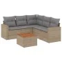 Juego de sofás jardín con cojines beige mezcla 6 pzas ratán PE by , Garden sets - Ref: Foro24-3256451, Price: 436,87 €, Disco...
