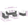 Gartensofagarnitur 8-teilig mit grauen Polstern aus synthetischem Rattan von , Gartensets - Ref: Foro24-3256851, Preis: 457,9...