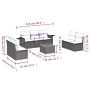 Gartensofagarnitur 8-teilig mit grauen Polstern aus synthetischem Rattan von , Gartensets - Ref: Foro24-3256851, Preis: 465,5...
