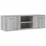 TV stand made of gray Sonoma engineered wood, measuring 120x34x37 cm. by , TV Furniture - Ref: Foro24-833557, Price: 69,31 €,...