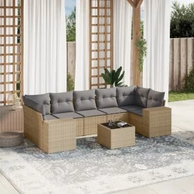 Juego de sofás de jardín con cojines beige 8 pzas ratán PE by , Garden sets - Ref: Foro24-3254676, Price: 556,60 €, Discount: %