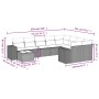 Gartensofa-Set mit 10-teiligen beigen Kissen aus synthetischem Rattan. von , Gartensets - Ref: Foro24-3255396, Preis: 677,15 ...