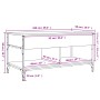 Mesa de centro madera ingeniería metal roble humo 100x50x50 cm by , Coffee table - Ref: Foro24-845368, Price: 81,41 €, Discou...