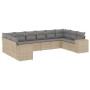 Juego de sofás jardín con cojines beige 10 pzas ratán sintético by , Garden sets - Ref: Foro24-3255406, Price: 641,14 €, Disc...