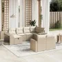 Juego de sofás jardín con cojines beige 10 pzas ratán sintético by , Garden sets - Ref: Foro24-3266238, Price: 618,30 €, Disc...