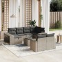 Set de sofás de jardín 11 pzas y cojines ratán sintético gris by , Garden sets - Ref: Foro24-3266250, Price: 583,64 €, Discou...
