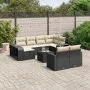 Set de sofás de jardín 11 pzas y cojines ratán sintético negro by , Garden sets - Ref: Foro24-3266246, Price: 575,51 €, Disco...