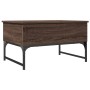 Mesa de centro madera ingeniería metal marrón roble 70x50x40 cm by , Coffee table - Ref: Foro24-845375, Price: 64,18 €, Disco...