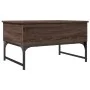Mitteltisch aus Holz mit Metallrahmen in Eichenbraun, 70x50x40 cm. von , Couchtisch - Ref: Foro24-845375, Preis: 63,40 €, Rab...