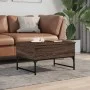 Mesa de centro madera ingeniería metal marrón roble 70x50x40 cm de , Mesas de centro - Ref: Foro24-845375, Precio: 63,40 €, D...