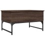 Mesa de centro madera ingeniería metal marrón roble 70x50x40 cm by , Coffee table - Ref: Foro24-845375, Price: 64,18 €, Disco...