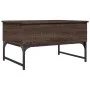 Mitteltisch aus Holz mit Metallrahmen in Eichenbraun, 70x50x40 cm. von , Couchtisch - Ref: Foro24-845375, Preis: 63,40 €, Rab...