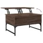 Mitteltisch aus Holz mit Metallrahmen in Eichenbraun, 70x50x40 cm. von , Couchtisch - Ref: Foro24-845375, Preis: 63,40 €, Rab...