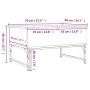 Mesa de centro madera ingeniería metal marrón roble 70x50x40 cm de , Mesas de centro - Ref: Foro24-845375, Precio: 63,40 €, D...