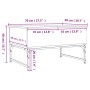 Mesa de centro madera ingeniería metal marrón roble 70x50x40 cm by , Coffee table - Ref: Foro24-845375, Price: 64,18 €, Disco...