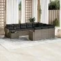 Set de sofás de jardín 11 pzas y cojines ratán sintético gris by , Garden sets - Ref: Foro24-3219520, Price: 634,97 €, Discou...