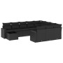 Set de sofás de jardín 11 pzas y cojines ratán sintético negro by , Garden sets - Ref: Foro24-3219515, Price: 682,43 €, Disco...