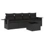 Set de muebles de jardín 5 pzas y cojines ratán sintético negro de , Conjuntos de jardín - Ref: Foro24-3219884, Precio: 327,3...