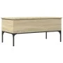 Mesa de centro madera ingeniería metal roble Sonoma 100x50x45cm by , Coffee table - Ref: Foro24-845412, Price: 57,00 €, Disco...