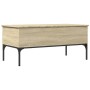 Mesa de centro madera ingeniería metal roble Sonoma 100x50x45cm by , Coffee table - Ref: Foro24-845412, Price: 57,00 €, Disco...