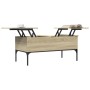 Mitteltisch aus Sonoma-Eiche mit Metallrahmen und Holzwerkstoffplatte, 100x50x45cm. von , Couchtisch - Ref: Foro24-845412, Pr...