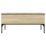 Mesa de centro madera ingeniería metal roble Sonoma 100x50x45cm by , Coffee table - Ref: Foro24-845412, Price: 57,00 €, Disco...