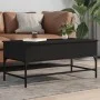 Mesa de centro madera de ingeniería y metal negro 100x50x45 cm by , Coffee table - Ref: Foro24-845396, Price: 59,56 €, Discou...